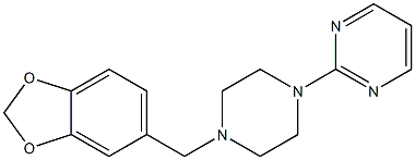 2-(4-(1,3-benzodioxol-5-ylMethyl)piperazin-1-yl)pyriMidine Struktur