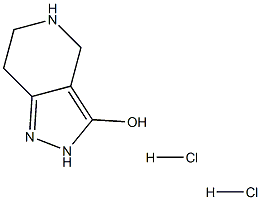 4,5,6,7-Tetrahydro-2H-pyrazolo[4,3-c]pyridin-3-ol dihydrochloride Struktur