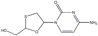 4-aMino-1-(2-(hydroxyMethyl)-1,3-oxathiolan-5-yl)pyriMidin-2(1H)-one Struktur