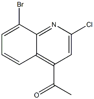 1-(8-broMo-2-chloroquinolin-4-yl)ethanone Struktur