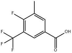 4-Fluoro-3-Methyl-5-(trifluoroMethyl)benzoic acid, 97% Struktur