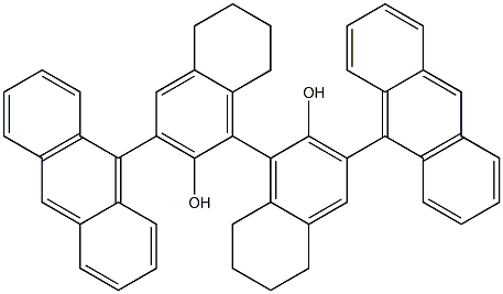 S-3,3'-di-9-anthracenyl-5,5',6,6',7,7',8,8'-octahydro-[1,1'-Binaphthalene]-2,2'-diol Struktur