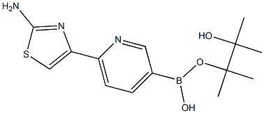 6-(2-AMINO-4-THIAZOLYL)PYRIDINE-3-BORONIC ACID PINACOL ESTER Struktur