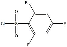 2-bromo-4,6-difluorobenzene-1-sulfonyl chloride Struktur