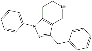 3-benzyl-1-phenyl-4,5,6,7-tetrahydro-1H-pyrazolo[4,3-c]pyridine Struktur