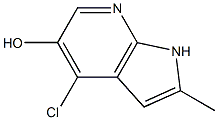 4-Chloro-5-hydroxy-2-Methyl-7-azaindole Struktur