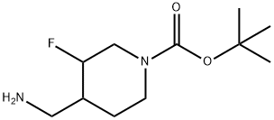 tert-butyl 4-(aMinoMethyl)-3-fluoropiperidine-1-carboxylate Struktur