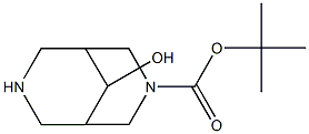 tert-butyl 9-hydroxy-3,7-diaza-bicyclo[3.3.1]nonane-3-carboxylate Struktur