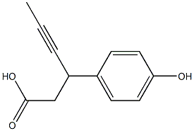 3-(4-hydroxyphenyl)hex-4-ynoicacid Struktur