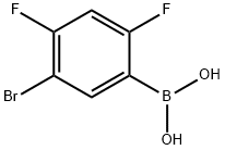 2,4-difluoro-5-broMoPhenylboronic acid Struktur