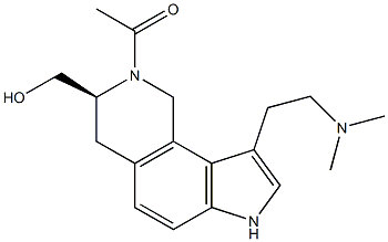 (S)-1-(9-(2-(DiMethylaMino)ethyl)-3-(hydroxyMethyl)-3,4-dihydro-1H-pyrrolo[2,3-h]isoquinolin-2(7H)-yl)ethanone Struktur