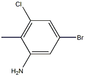 5-broMo-3-chloro-2-Methylaniline Struktur