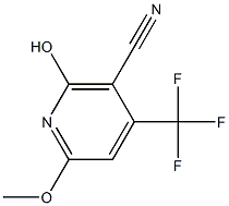 2-hydroxy-6-Methoxy-4-(trifluoroMethyl)nicotinonitrile Struktur