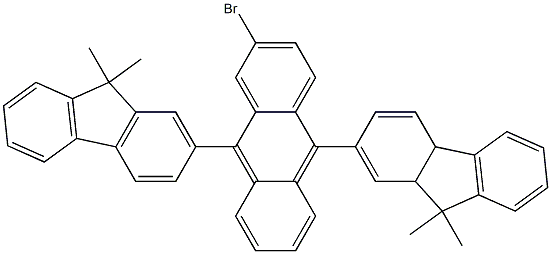 2-broMo-10-(9,9-diMethyl-9,9a-dihydro-4aH-fluoren-2-yl)-9-(9,9-diMethyl-9H-fluoren-2-yl)anthracene Struktur