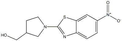 [1-(6-Nitro-benzothiazol-2-yl)-pyrrolidin-3-yl]-Methanol Struktur