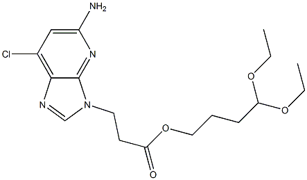 (R)-2-((5-aMino-7-chloro-3H-iMidazo[4,5-b]pyridin-3-yl)Methyl)-4,4-diethoxybutyl acetate Struktur