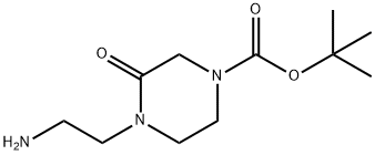 tert-butyl 4-(2-aMinoethyl)-3-oxopiperazine-1-carboxylate Struktur