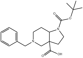 tert-BUTYL 3-BENZYL-3,7-DIAZABICYCLO[4,3,0]NONANE-7-DICARBOXYLATE Struktur