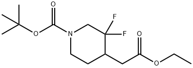 BENZYL 4-(2-ETHOXY-2-OXOETHYL)-3,3-DIFLUOROPIPERIDINE-1-CARBOXYLATE, 1334412-95-1, 結(jié)構(gòu)式