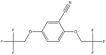 2,5-bis(2,2,2-trifluoroethoxy)benzonitrile Struktur