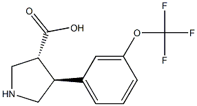 (+/-)-trans-4-(3-trifluoroMethoxy-phenyl)-pyrrolidine-3-carboxylic acid Struktur