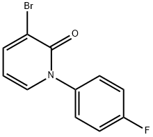 3-broMo-1-(4-fluorophenyl)pyridin-2(1H)-one Struktur