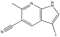 5-Cyano-3-iodo-6-Methyl-7-azaindole Struktur