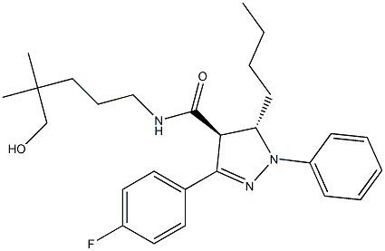 (4S,5S)-5-butyl-3-(4-fluorophenyl)-N-(5-hydroxy-4,4-diMethylpentyl)-1-phenyl-4,5-dihydro-1H-pyrazole-4-carboxaMide Struktur