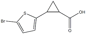 2-(5-BroMothiophen-2-yl)cyclopropanecarboxylic acid Struktur