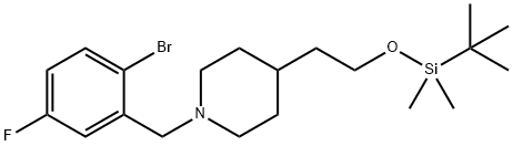 1-(2-broMo-5-fluorobenzyl)-4-(2-((tert-butyldiMethylsilyl)oxy)ethyl)piperidine Struktur