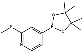 2-(Methylthio)-4-(4,4,5,5-tetraMethyl-1,3,2-dioxaborolan-2-yl)pyridine Struktur