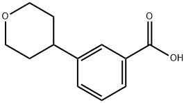 3-(tetrahydro-2H-pyran-4-yl)benzoic acid Struktur