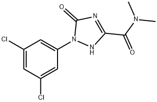 1-(3,5-DICHLOROPHENYL)-N,N-DIMETHYL-5-OXO-2,5-DIHYDRO-1H-1,2,4-TRIAZOLE-3-CARBOXAMIDE Struktur