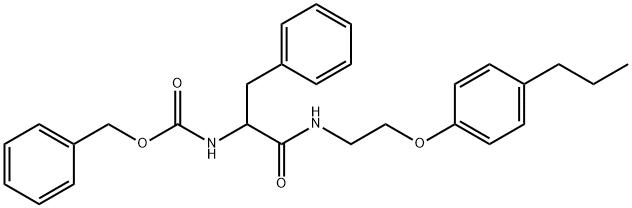 Nalpha-[(benzyloxy)carbonyl]-N-[2-(4-propylphenoxy)ethyl]phenylalaninamide Struktur