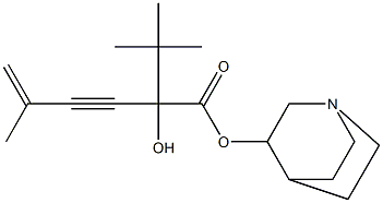 5-Hexen-3-ynoic acid,2-(1,1-dimethylethyl)-2-hydroxy-5-methyl-, 1-azabicyclo[2.2.2]oct-3-yl ester Struktur