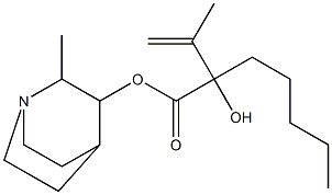 Heptanoic acid,2-hydroxy-2-(1-methylethenyl)-, 2-methyl-1-azabicyclo[2.2.2]oct-3-yl ester Struktur