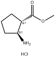 (1S,2S)-Methyl 2-aminocyclopentanecarboxylate hydrochloride Struktur