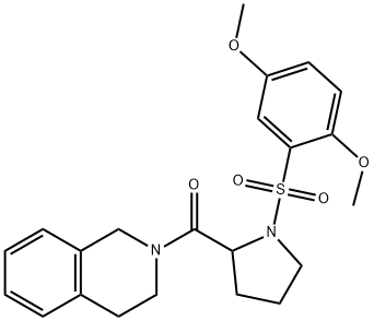 3,4-dihydroisoquinolin-2(1H)-yl{1-[(2,5-dimethoxyphenyl)sulfonyl]pyrrolidin-2-yl}methanone Struktur