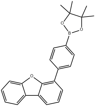 4-[4-(4,4,5,5-Tetramethyl-[1,3,2]dioxaborolan-2-yl)-phenyl]-dibenzofuran Struktur