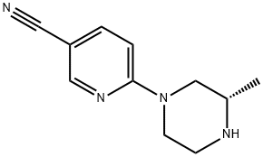 (S)-6-(3-Methylpiperazin-1-yl)nicotinonitrile Struktur