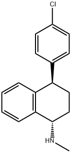 (1S,4R)-4-(4-chlorophenyl)-N-methyl-1,2,3,4-tetrahydronaphthalen-1-amine Struktur