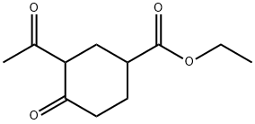 Cyclohexanecarboxylic acid, 3-acetyl-4-oxo-, ethyl ester, 107861-64-3, 結(jié)構(gòu)式