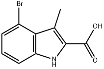 4-bromo-3-methyl-1H-indole-2-carboxylic acid Struktur