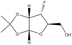 ((3aR,5R,6R,6aS)-6-Fluoro-2,2-dimethyltetrahydrofuro[2,3-d][1,3]dioxol-5-yl)methanol Struktur