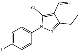 5-chloro-3-ethyl-1-(4-fluorophenyl)-1H-pyrazole-4-carbaldehyde Struktur