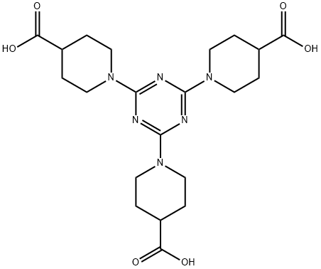 1,1',1''-(1,3,5-triazine-2,4,6-triyl)tripiperidine-4-carboxylic acid Struktur