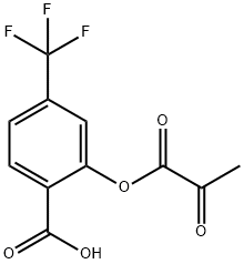 Benzoic acid, 2-(1,2-dioxopropoxy)-4-(trifluoromethyl)- Struktur