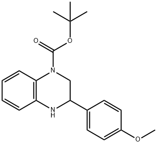 tert-butyl 3-(4-methoxyphenyl)-1,2,3,4-tetrahydroquinoxaline-1-carboxylate, 1186195-55-0, 結(jié)構(gòu)式