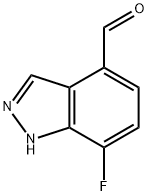 7-FLUORO-1H-INDAZOLE-4-CARBALDEHYDE Struktur