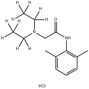 2-[bis(1,1,2,2,2-pentadeuterioethyl)amino]-N-(2,6-dimethylphenyl)acetamide:hydrochloride Struktur